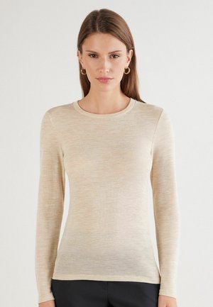 Langarmshirt - beige