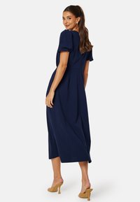 Bubbleroom ROUND NECK PUFF SLEEVE MAXI DRESS - Denní šaty - dark blue