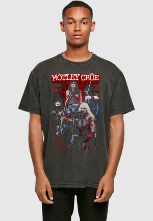 Merchcode MOTLEY CRUE-LIVE MONTAGE ACID WASHED HEAVY - T-shirt imprimé - black