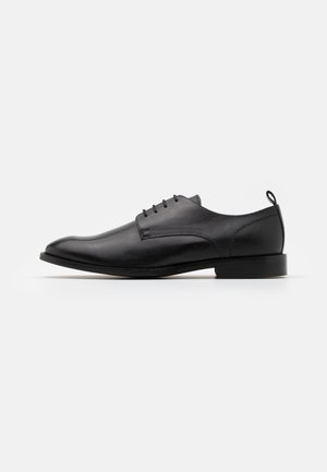 LEATHER - Elegantní šněrovací boty - black