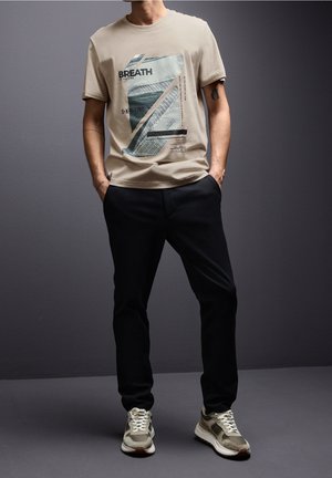 Street One MEN, T-shirt imprimé - beige