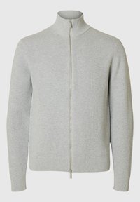 SLHDANE STRUCTURE FULL ZIP - Vesta na kopčanje - light grey melange