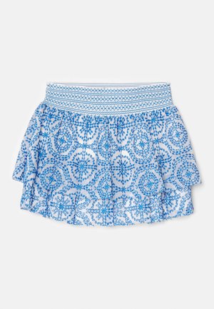 Alice + Olivia BETHIE RUFFLE SKIRT - A-line skirt - off white/french blue