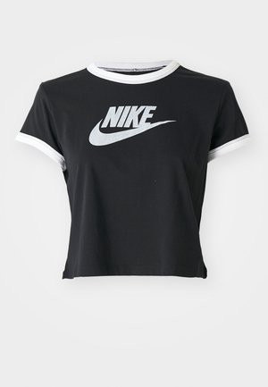 Nike Sportswear RINGER TEE RUN - T-shirt imprimé - black/white