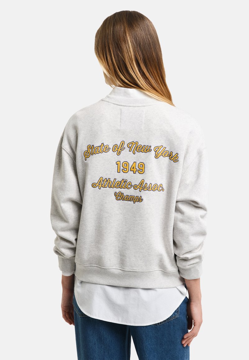 GANT SCRIPT GRAPHIC CREW NECK - Sudadera - pale grey melange