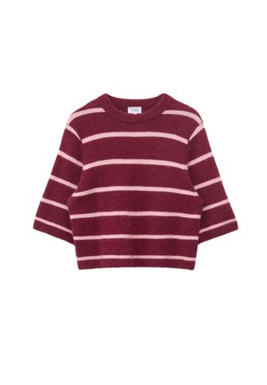 & OTHER STORIES, & OTHER STORIES ALPACA-BLEND KNITTED T-SHIRT - T-shirt basique - burgundy pink