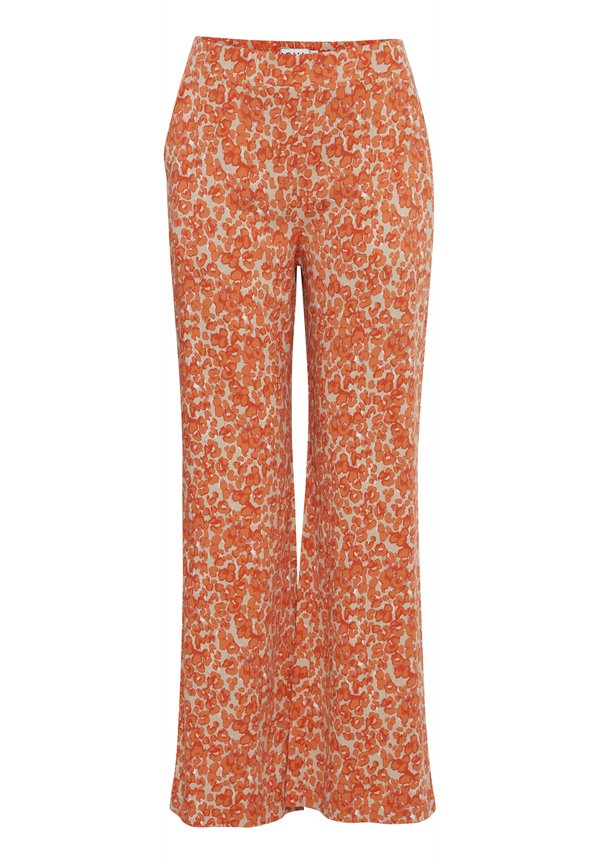IHAya - Trousers - coral rose leo aop2