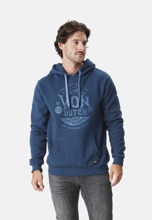 AVEC PRINT DEVANT PREST - Sweat à capuche - bleu