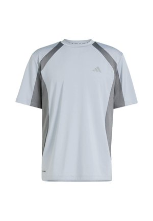 adidas Performance, ADIDAS PERFORMANCE TECH APPAREL COLORBLOCK T-SHIRT - Sports T-shirts - halo silver   grey five