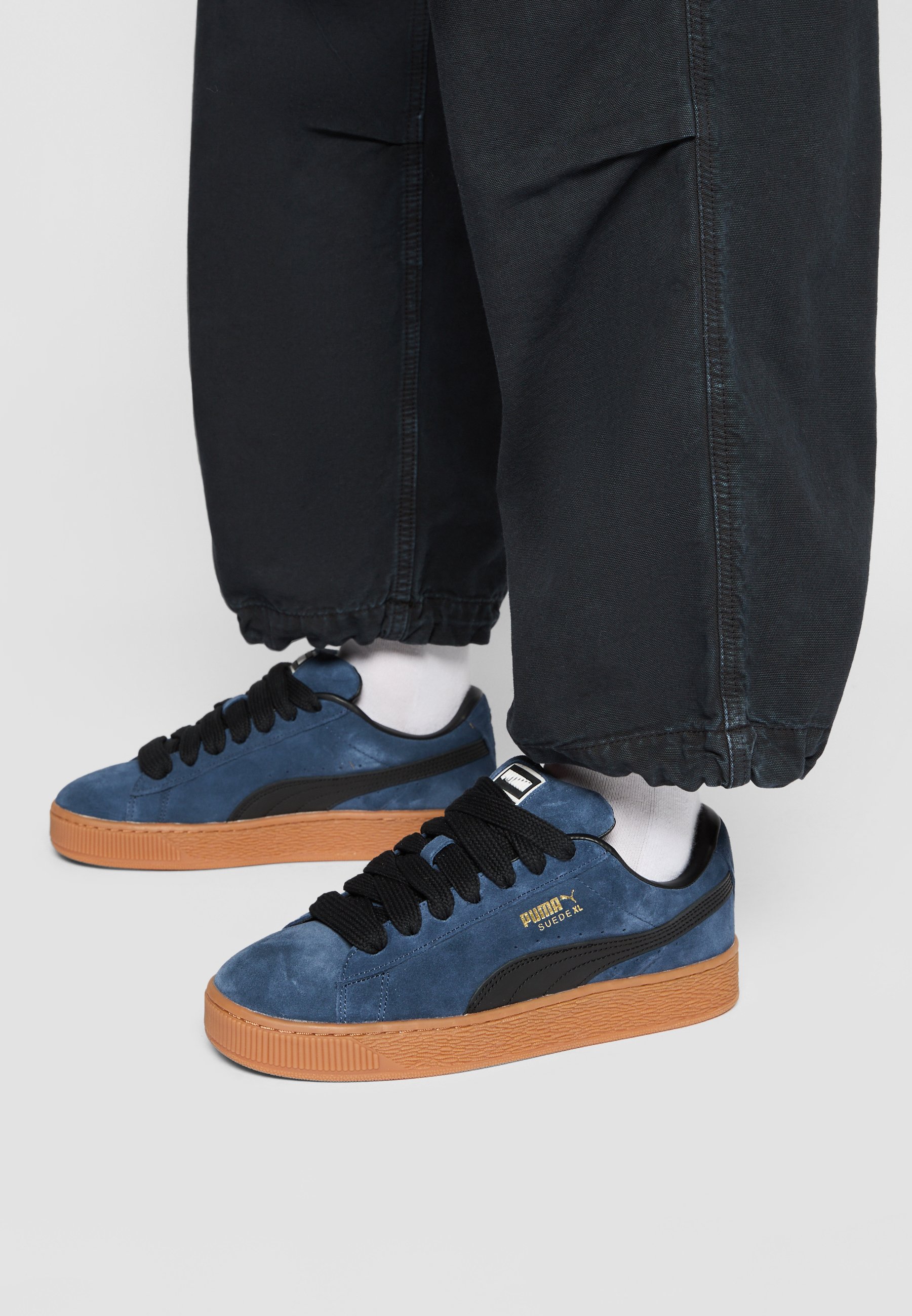 Suede Sneakers Puma Blue And Gold Puma UNISEX Skate Shoes Club