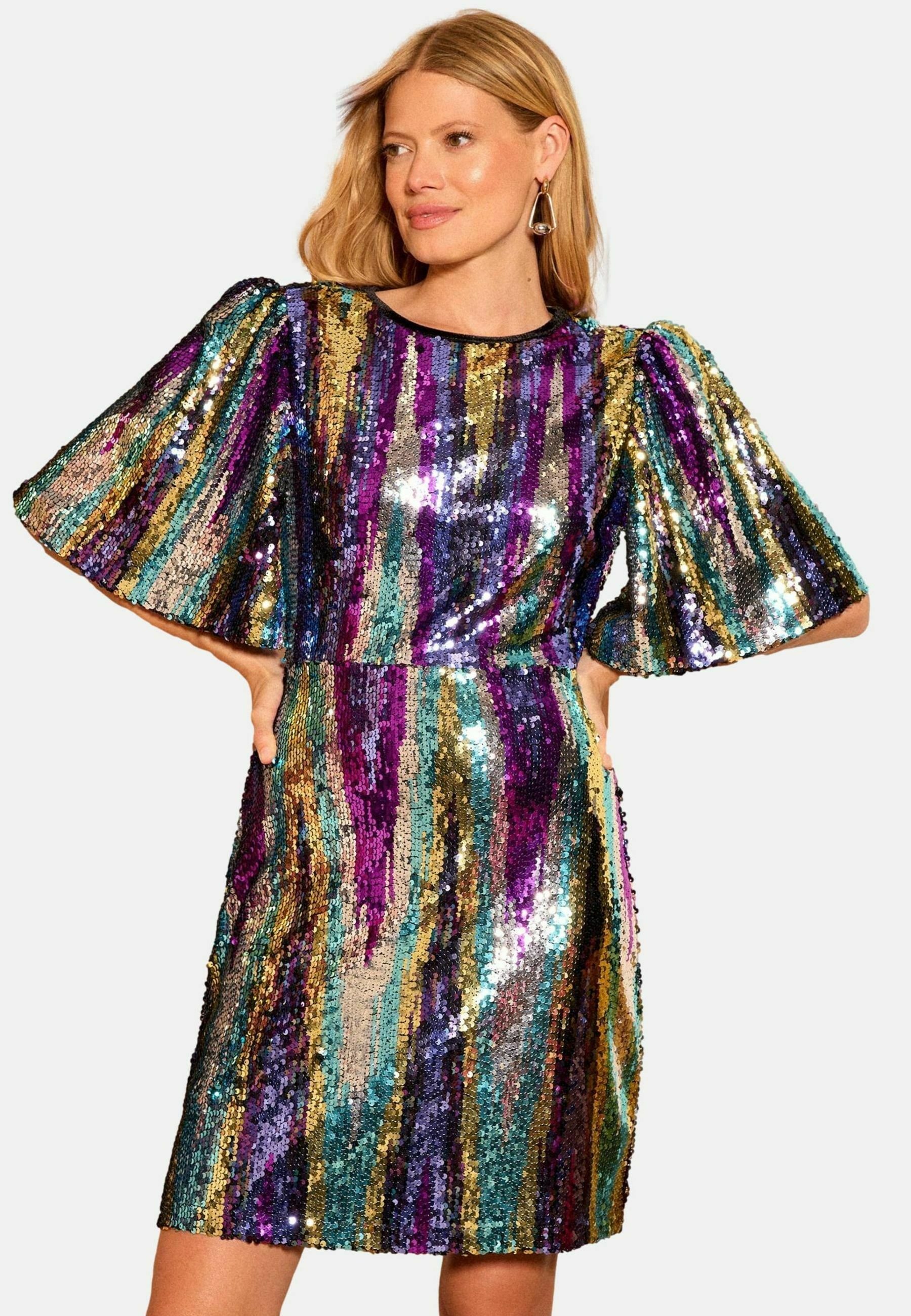 Love & Roses REGULAR FIT - SEQUIN MINI - Cocktail dress / Party dress - multi chevron/purple - Zalando Love & Roses REGULAR FIT - SEQUIN MINI - Cocktail dress / Party dress - multi chevron/purple - Zalando