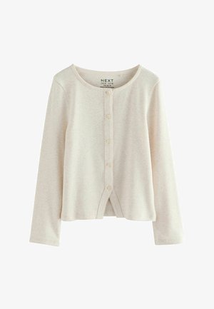 REGULAR FIT - LONG SLEEVE - Vesta na kopčanje - oatmeal