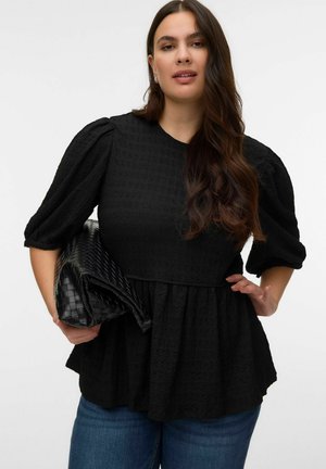Vero Moda Curve BLUSE VMSIRI TOP - Blusa - black