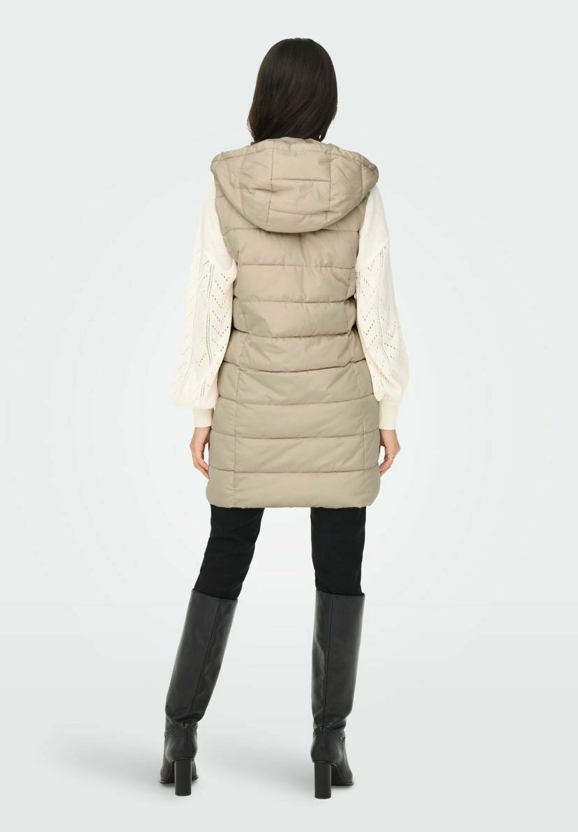 JDY LANGE KAPUZEN - Bodywarmer - cement/grijs - Zalando.nl