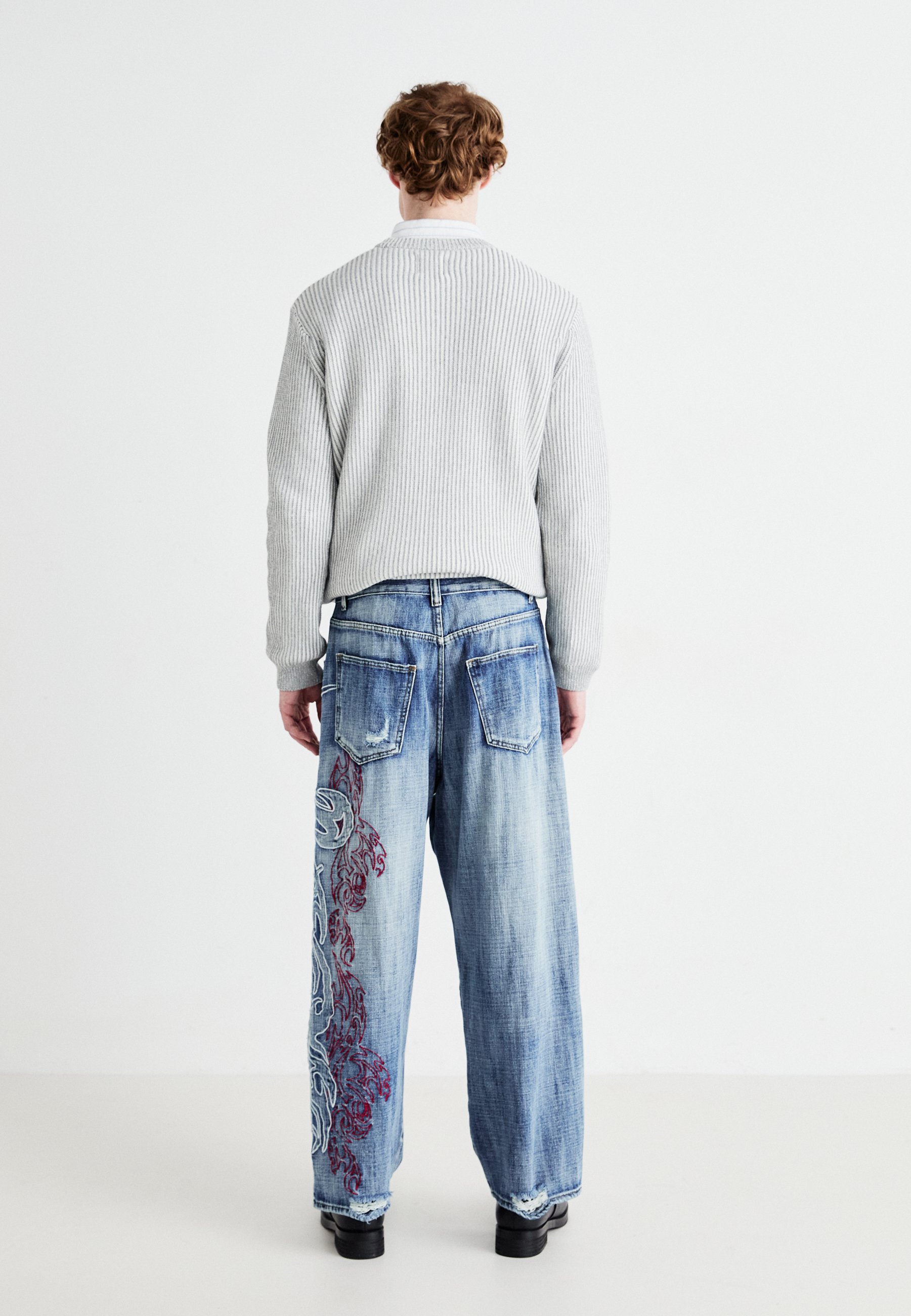 Jaded London LAYERED TRIBAL COLOSSUS - Loose Jeans - blue