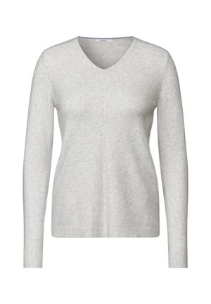 PULLOVER MIT V-AUSSCHNITT - Neule - grau