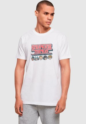 ABSOLUTE CULT STRANGER THINGS-CARICATURE LOGO - Print T-shirt - white