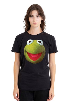 Disney, THE MUPPETS KERMIT FACE - Print T-shirt - black