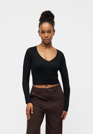 3 PACK - T-shirt à manches longues - egret/black/grez melange