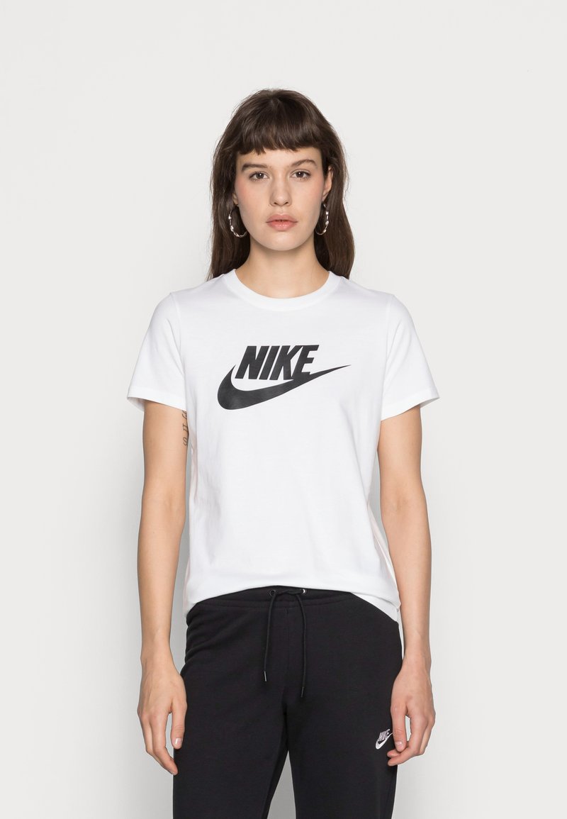 Nike Sportswear TEE ICON FUTURA - Nyomott mintás póló - white/black