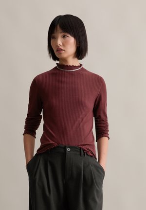 LONGSLEEVE SLIM  - Long sleeved top - dark maroon