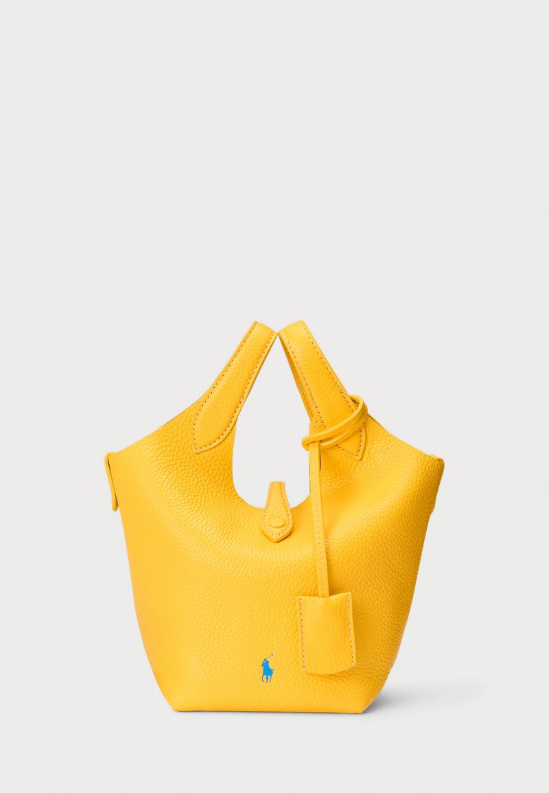 Polo Ralph Lauren POLO PLAY LEATHER SMALL TOTE & CROSSBODY - Rokassoma - canary yellow