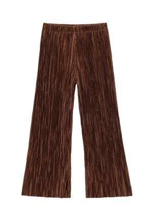 WIDE LEG - Tygbyxor - brown