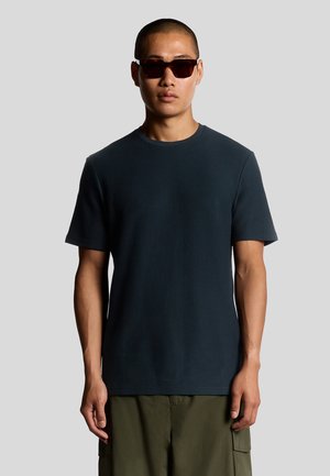 SS JACQUARD DOBBY - T-shirt basic - dark navy