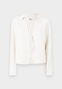 ONLMETTE PINSTRIPE TIE SHIRT - Bluse - cloud dancer/black