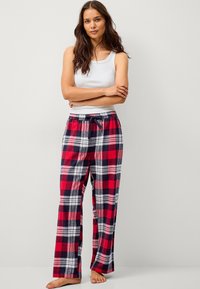 Ellos Collection Bas de pyjama - blau rot kariert