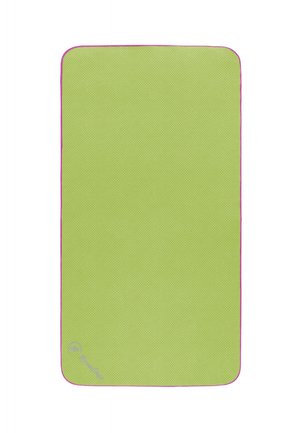 Strandtuch - zitrusgrün   violetter rand