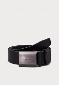 Calvin Klein - BEVELED PLAQUE - Cintura - black pebble Immagine in miniatura 1