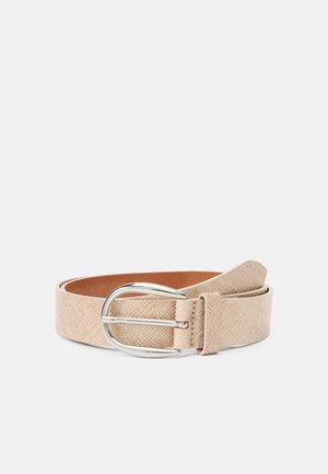 BELT WITH SAFFIANO EMBOSSING GLITTERING SURFACE SHINY BUCKLE - Belt - rose-varied
