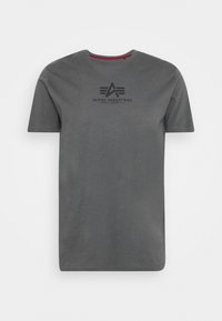 BASIC - Print T-shirt - greyblack