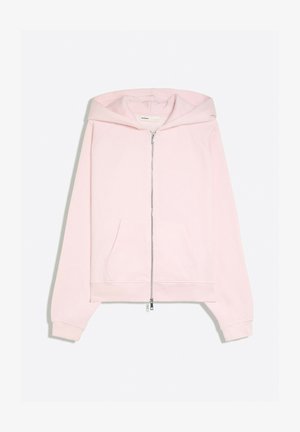Bershka, OVERSIZE RAGLAN HOODED - JACKET - Sweat zippé - light pink