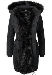 Navahoo Paula - Winter coat - schwarz mit schwarzem fell