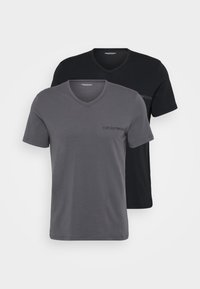 V NECK 2 PACK - Undertrøjer - black/magnete