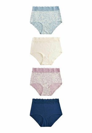 Next DOT PRINT HIGH LEG TRIM FOUR PACK - Klasični kroj - cream blue printed