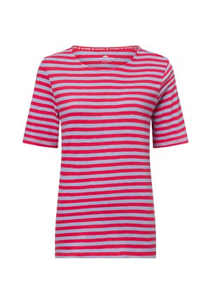 SLUB STRUCTURE - T-shirt print - rot hellblau