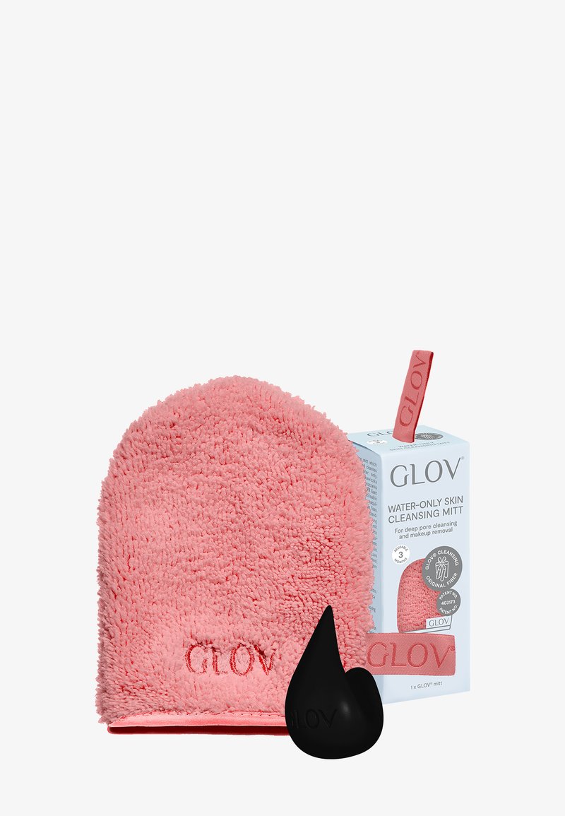 Glov GLOV® WATER-ONLY MAKEUP REMOVER AND SKIN CLEANSING MITT + HOOK - Ansiktsvårdsset - cheeky peach