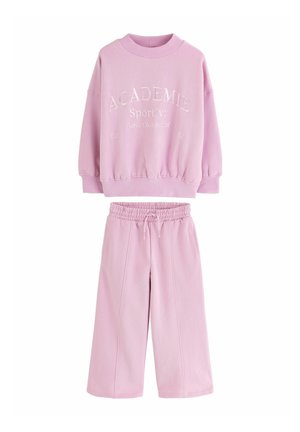 Next REGULAR FIT - WIDE JOGGERS SET - Trenirka - pink slogan