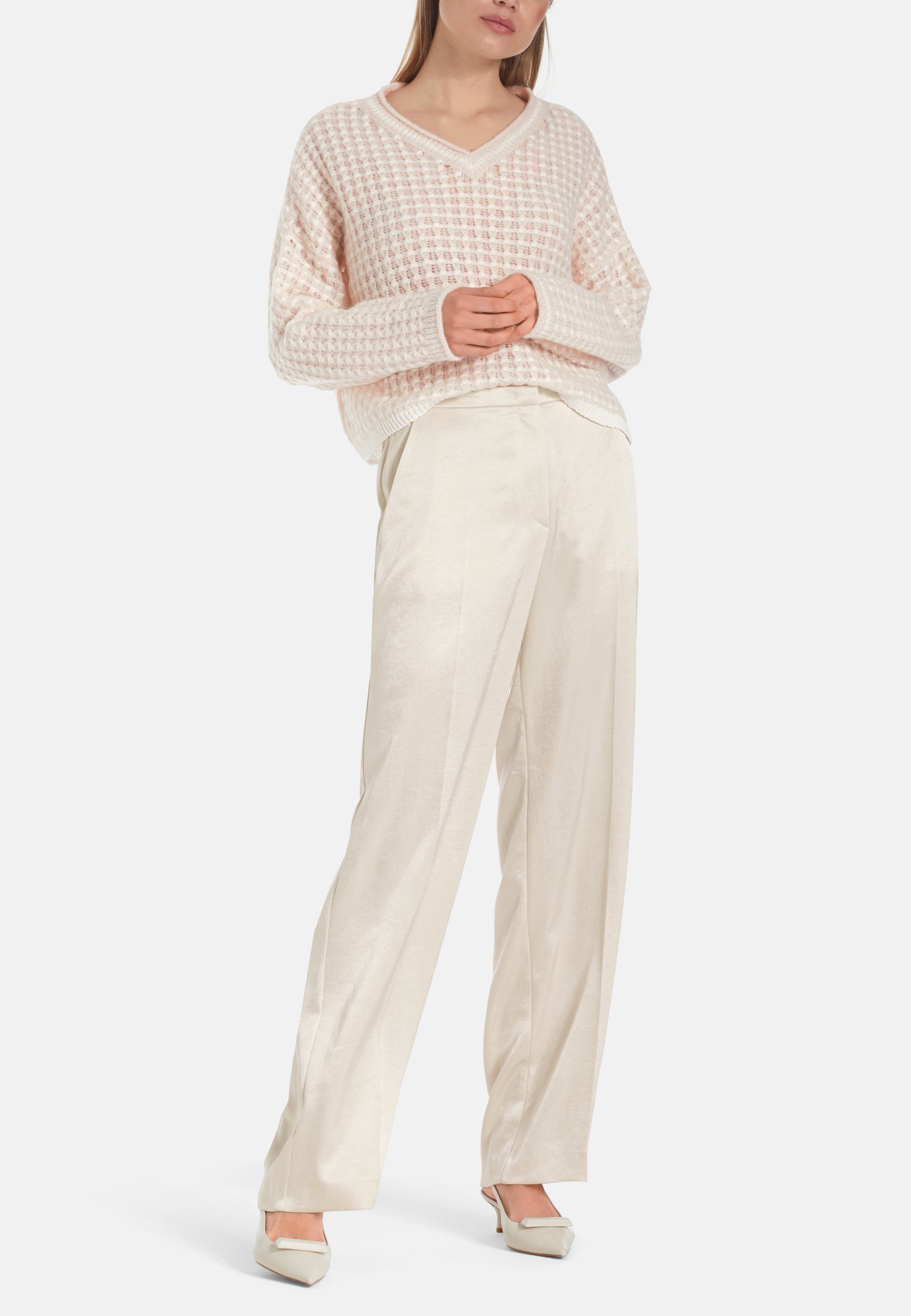Comma Streifenshirt Slim Fit – Hellblau, 3/4-Ärmel, Größe 38