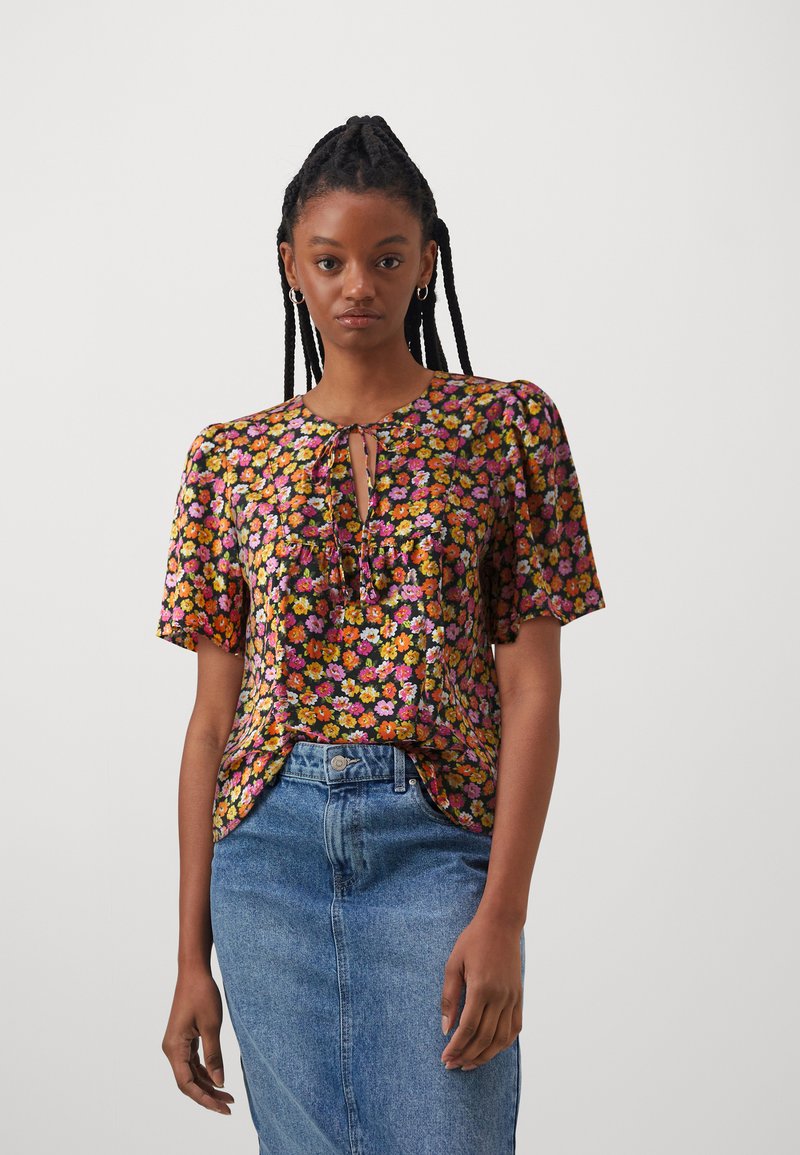 JDY - JDYFLORENTINE TIE - Blouse - black/fuchsia/purple, Enlarge