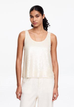 ARKET, ARKET SEQUIN TANK TOP - Débardeur - beige