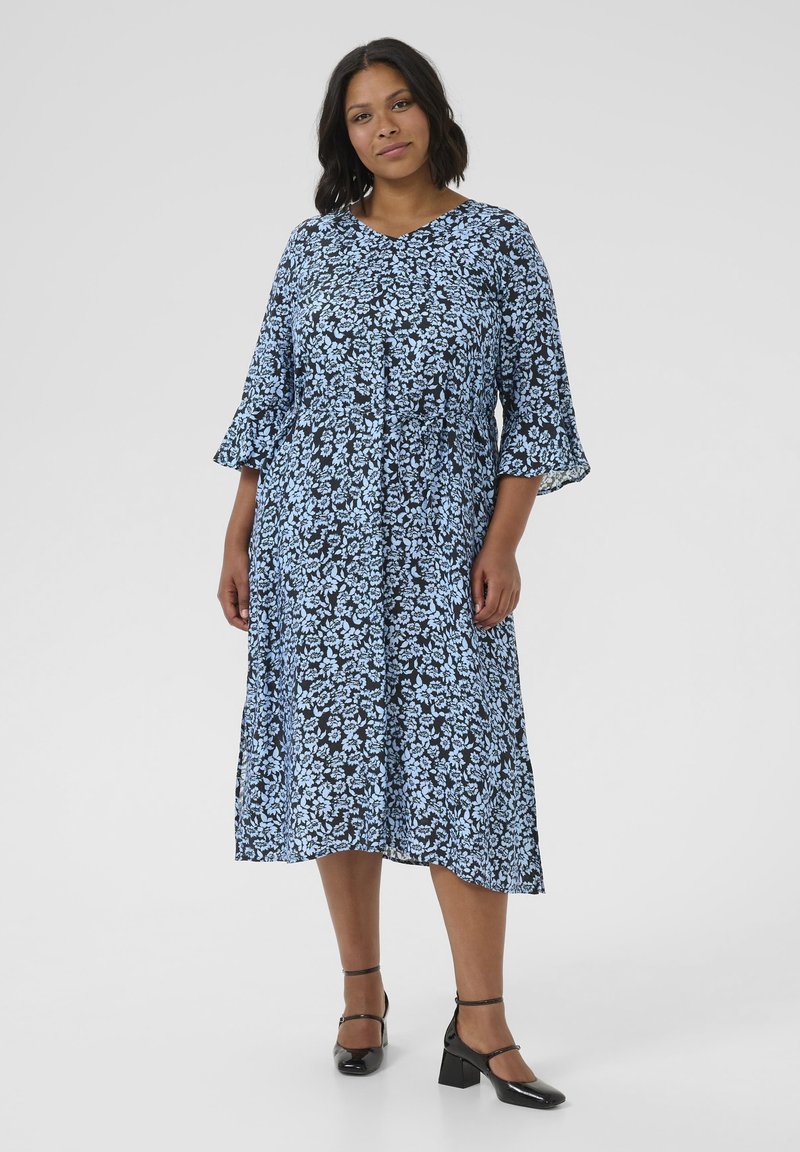 Kaffe Curve AMINA  - Robe de jour - black windsurfer flower print