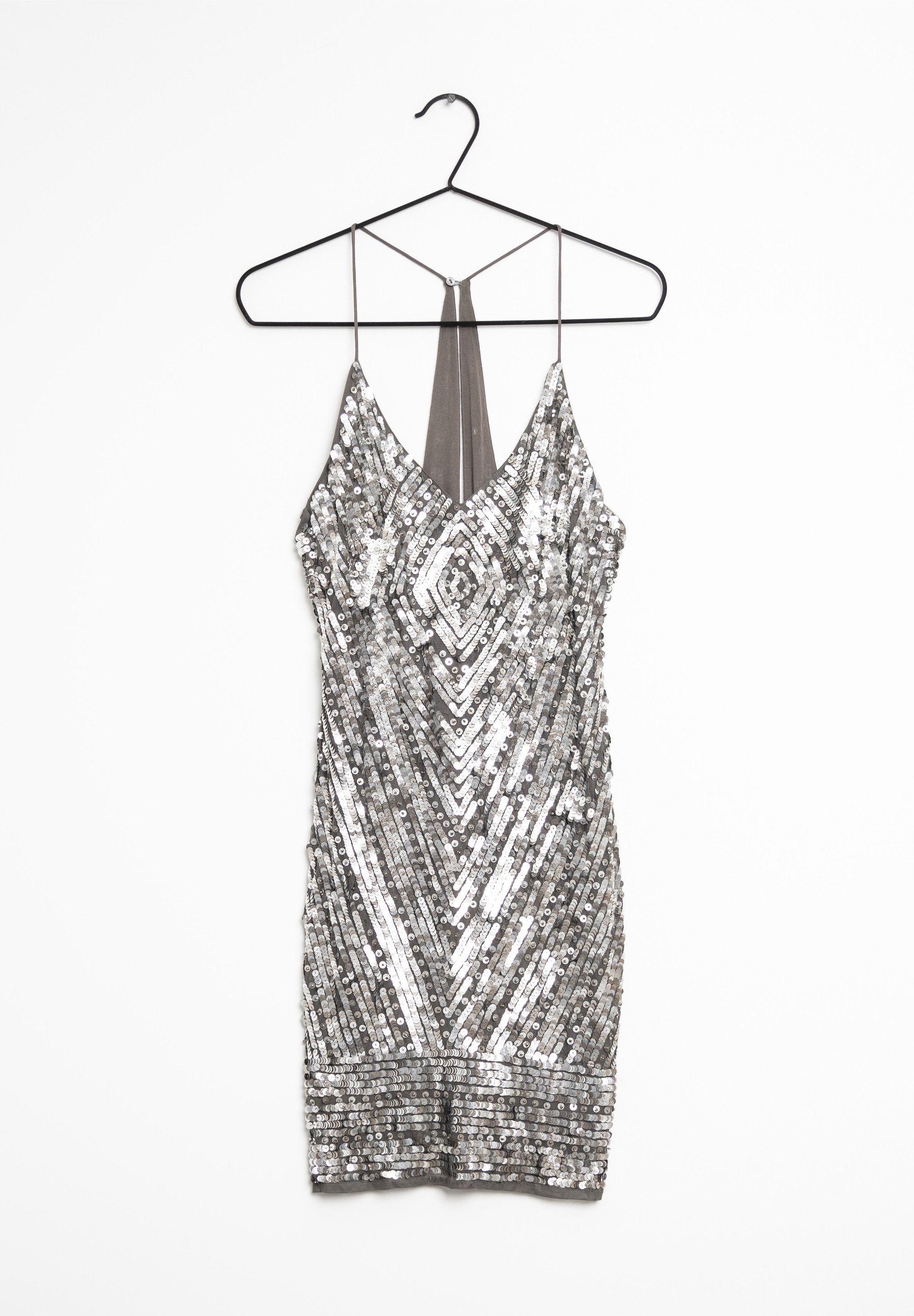 Bershka Cocktail dress / Party dress - silver/silver-coloured - (Pre-owned)  - Zalando.ie