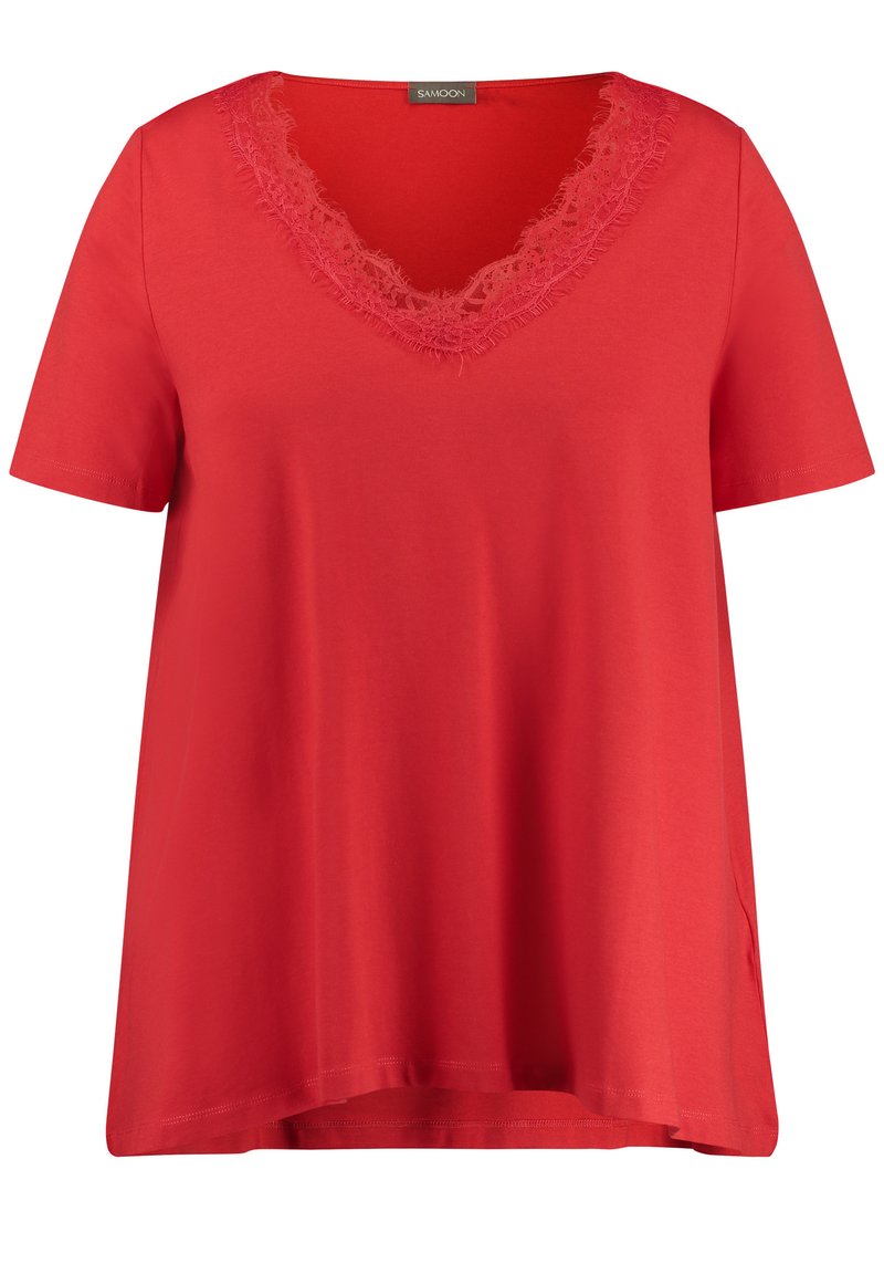 Samoon T-shirt print rood