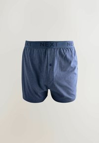 Námornícka modrá bavlnená boxerky s elastickým pásom s logom „NEXT“, zapínaním na gombíky vpredu a voľným strihom. Mäkká textúra a jednoduchý dizajn.