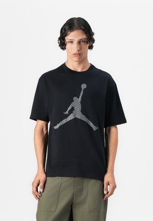 CREW - T-shirts med print - black/iron grey