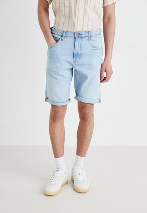 POCKET  - Denim shorts - light-blue denim